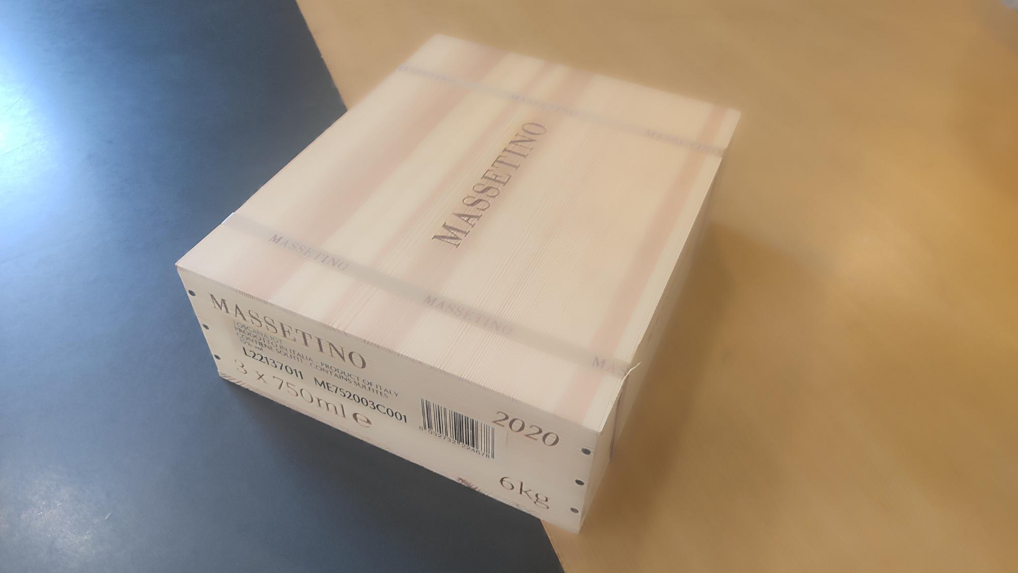 MASSETINO IGT 2020 CASSA LEGNO ORIGINALE 3 BOTTIGLIE - immagine 3